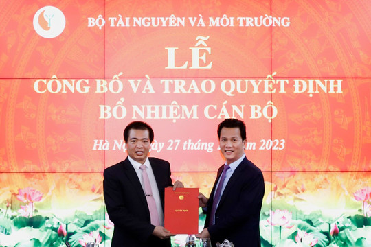 Bộ trưởng Đặng Quốc Khánh trao Quyết định bổ nhiệm Quyền Vụ trưởng Vụ Tổ chức cán bộ, Bộ TN&MT