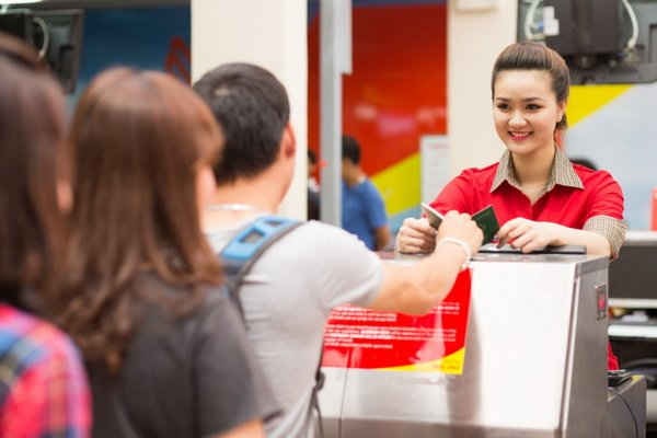 Quầy check in của VietJet