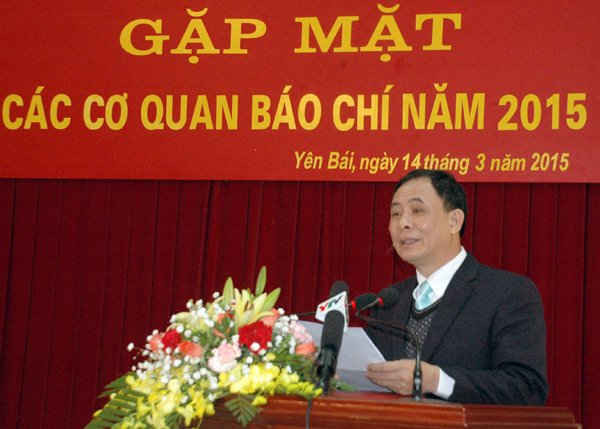 Ông Phạm Duy Cường, Bí Thư Tỉnh ủy - Chủ tịch UBND tỉnh phát biểu tại buổi gặp mặt