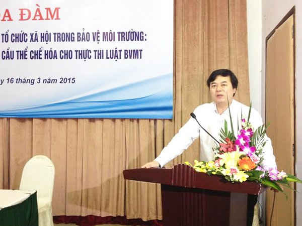 Phó Tổng cục trưởng Tổng cục Môi trường (Bộ TN&MT) Mai Thanh Dung phát biểu khai mạc Hội thảo