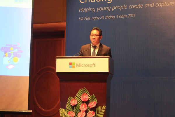 Ông Vũ Minh Trí - TGĐ Microsoft Việt Nam phát biểu tại Hội thảo.