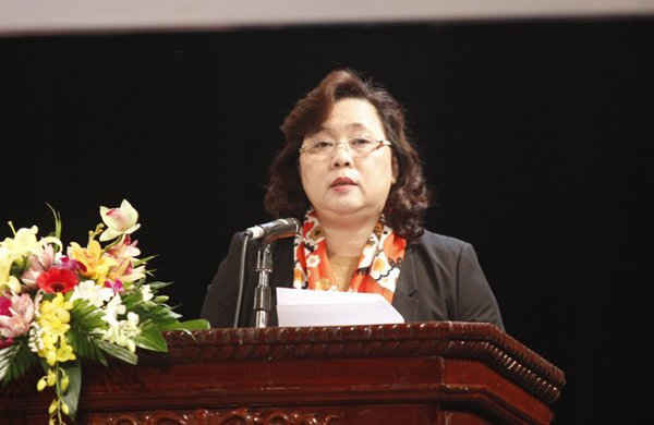 Bà Nguyễn Thị Bích Ngọc, Phó Bí thư Thành ủy, Phó Chủ tịch UBND TP Hà Nội được giới thiệu làm Chủ tịch HĐND TP Hà Nội 