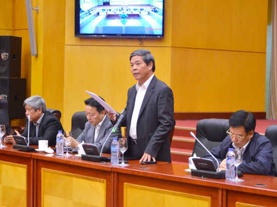 Ủy viên Trung ương Đảng, Bí thư Ban cán sự đảng, Bộ trưởng Bộ TN&MT Nguyễn Minh Quang phát biểu chỉ đạo Hội nghị