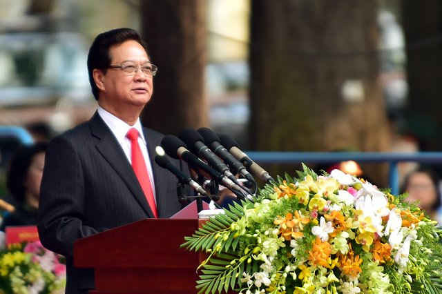 Thủ tướng Chính phủ Nguyễn Tấn Dũng đọc diễn văn tại Lễ kỷ niệm 