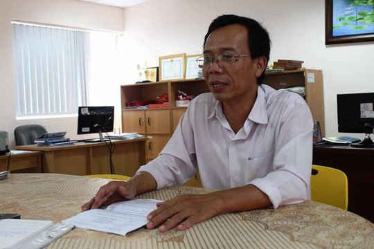 Ông Lê Văn Vui trình bày vụ việc với Báo Người Lao Động