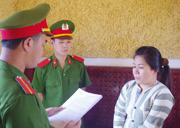 Đối tượng Nguyễn Thị Phương tại Cơ quan CSĐT
