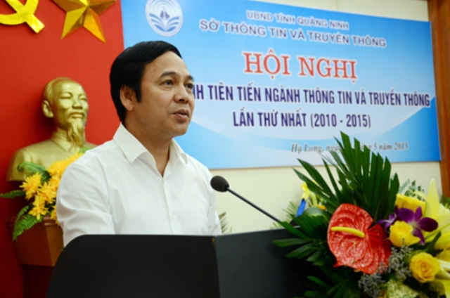 Ông Đặng Huy Hậu, Phó Chủ tịch UBND tỉnh phát biểu tại Hội nghị