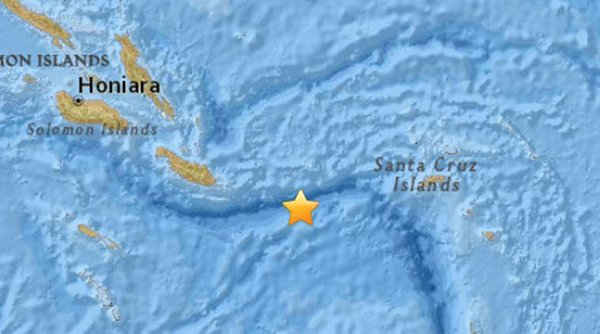 Tâm chấn của trận động đất (Nguồn: USGS)