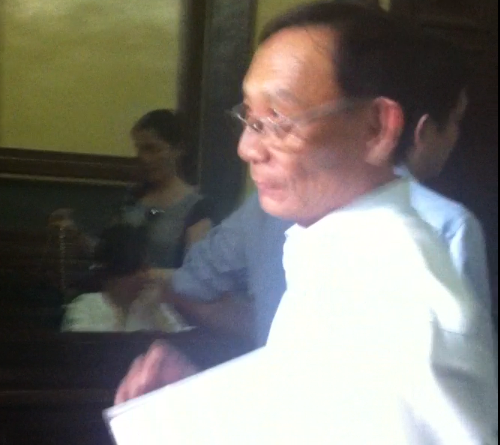 Bị cáo Phan Minh Anh Ngọc-  nguyên Tổng giám đốc Cty Tài chính Cao su - tại phiên tòa sáng nay 28/5