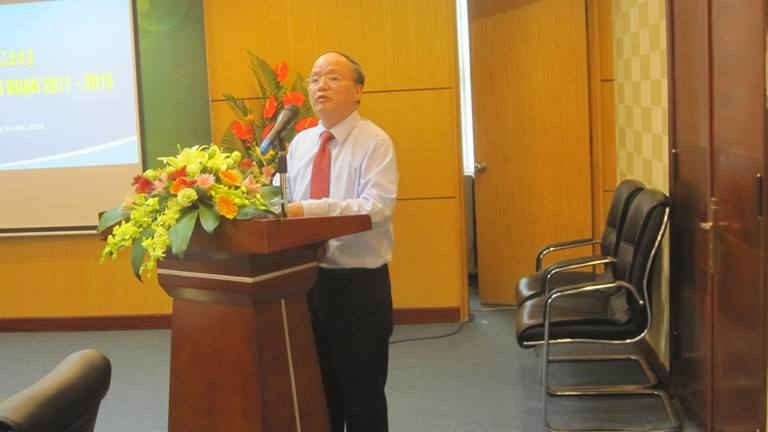 Ông Lê Hữu Thuần - Phó Cục trưởng Cục Quản lý tài nguyên nước phát biểu khai mạc Hội nghị