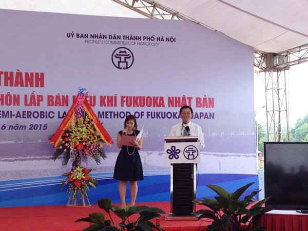 Chủ tịch UBND TP Hà Nội Nguyễn Thế Thảo phát biểu tại buổi lễ
