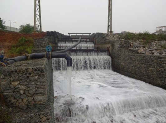 Hệ thống lọc than hoạt tính và pha loãng nước bằng nguồn nước Sông Công