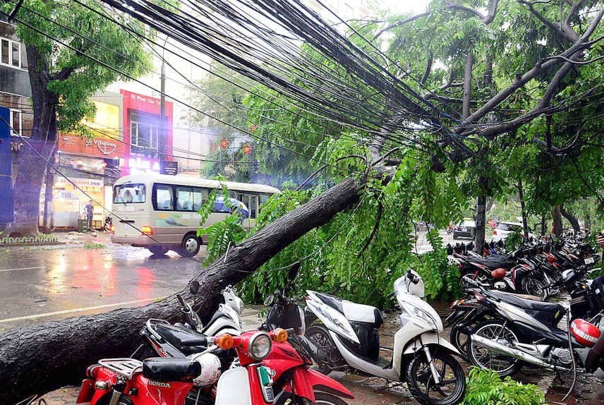 Cơn giông lốc chiều 13/6 đã gây thiệt hại nặng nề cho Hà Nội