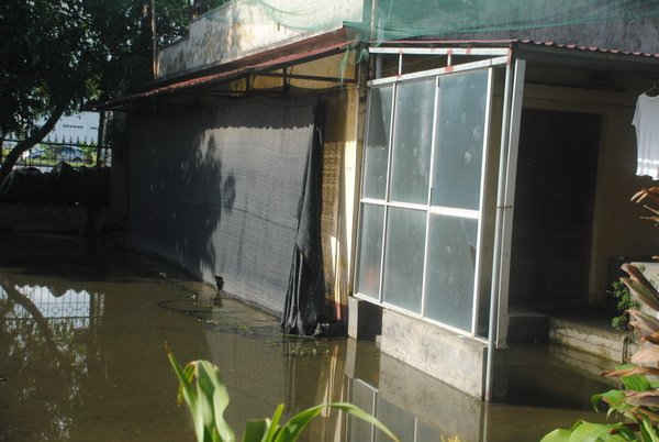 Nhiều nhà dân trên địa bàn TP. Hải Dương vẫn bị ngập nước do cơn bão số 1