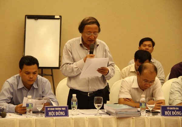 GS.TS Nguyễn Văn Liên - Đại diện Tổ chuyên gia của Hội đồng Nghiệm thu Nhà nước phát biểu tại Hội nghị
