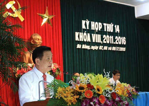 Bí thư Thành ủy, Chủ tịch HĐND TP. Đà Nẵng Trần Thọ phát biểu khai mạc kỳ họp