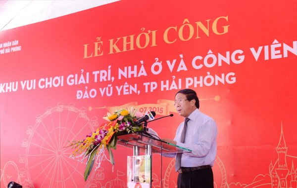 Ông Lê Văn Thành - Chủ tịch UBND TP Hải Phòng phát biểu