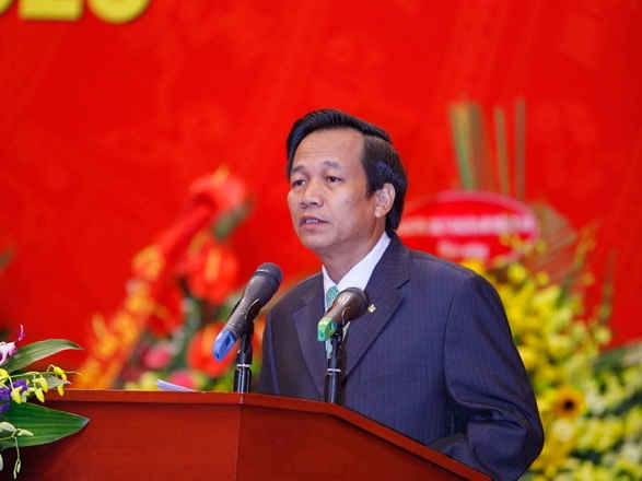 Đồng chí Đào Ngọc Dung, Ủy viên BCH Trung ương Đảng, Bí thư Đảng ủy Khối Cơ quan Trung ương phát biểu chỉ đạo Đại hội. 