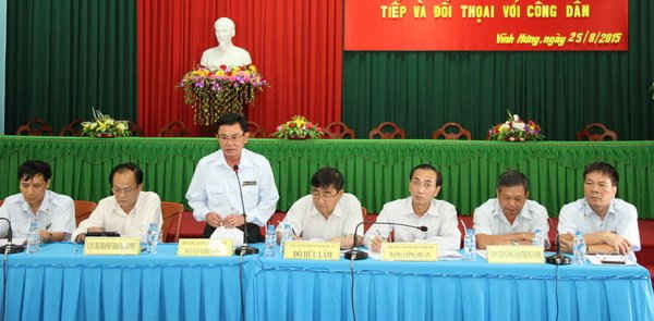 1.	Các Phó Tổng Thanh tra Chính phủ: Nguyễn Chiến Bình, Đặng Công Huẩn, đã cùng Chủ tịch UBND tỉnh Long An Đỗ Hữu Lâm tham gia tiếp và đối thoại.