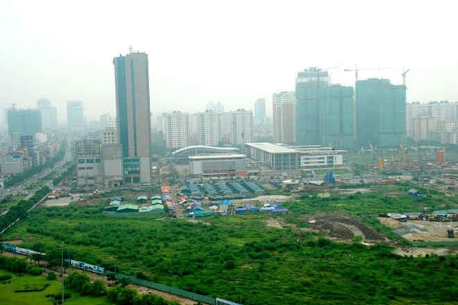 Khu đất ký hiệu HH được Hà Nội đối ứng cho Vinaconex khi thực hiện xây dựng bảo tàng Hà Nội theo hình thức BT (ảnh chụp năm 2010).
