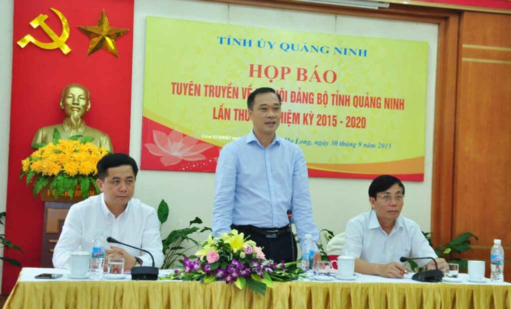  Ông Vũ Hồng Thanh, Phó Bí thư Tỉnh ủy Quảng Ninh phát biểu tại buổi hợp báo