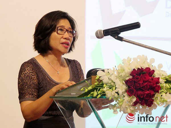 Thứ trưởng Bộ Xây dựng Phan Mỹ Linh phát biểu tại buổi kỷ niệm (Ảnh: HC)