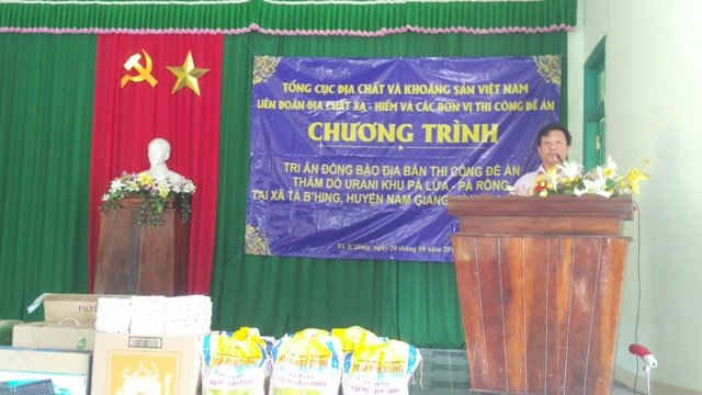 Ông Dương Trung Thành- Phó Chủ tịch Công đoàn Bộ Tài nguyên & Môi trường phát biểu tại buổi lễ.