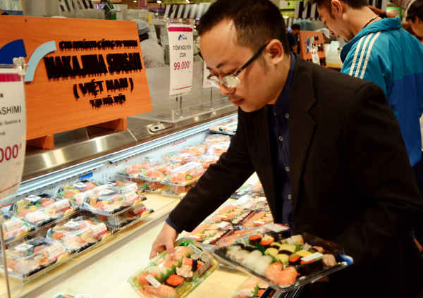 Những chiếc bánh Sushi được người dân lựa chọn để thưởng thức