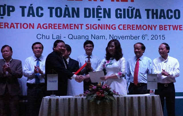 Lễ ký kết thoả thuận hợp tác toàn diện giữa Thaco và Vietcombank