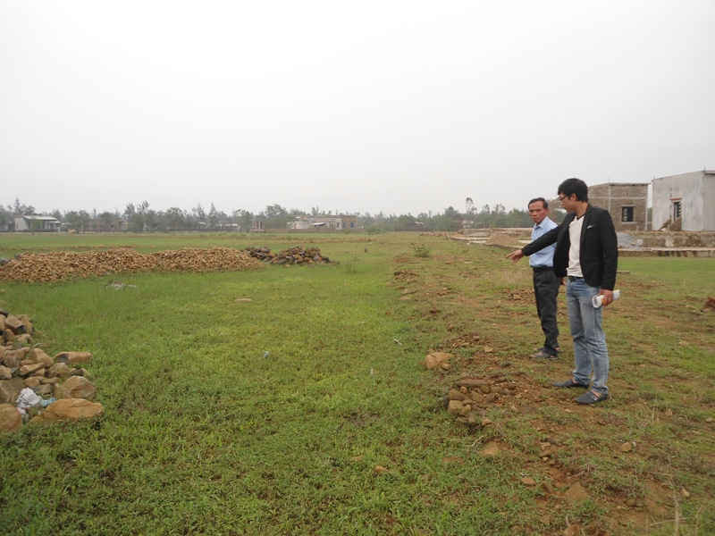 Hàng chục lô đất tại thôn Trung Tiến, xã Kỳ Khang cấp sai đối tượng chưa được xử lý( Ảnh: Xuân Bắc)