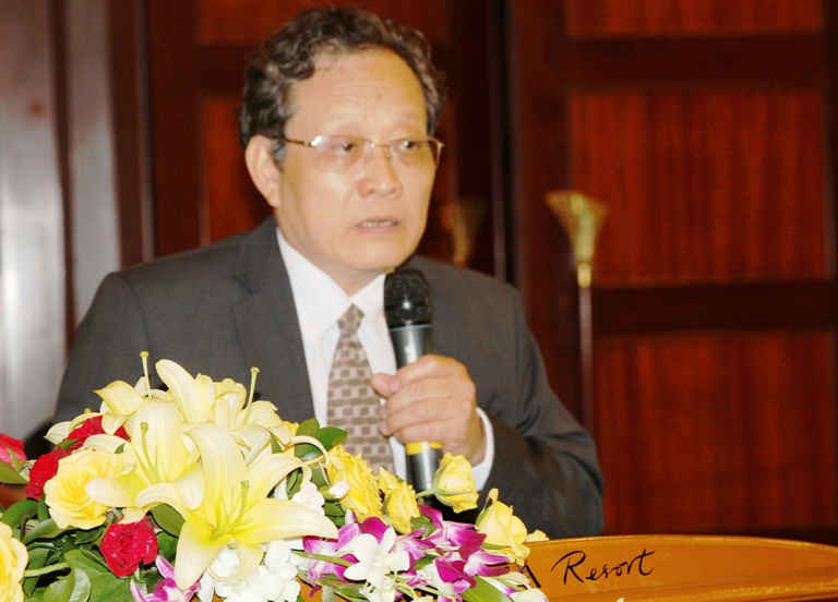 TS. Vũ Sỹ Tuấn, Phó Tổng Cục trưởng Tổng Cục biển và hải đảo Việt Nam phát biểu tại Hội thảo