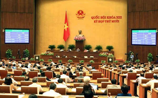 Quốc hội khóa XIII đã chính thức thông qua Bộ luật Dân sự sửa đổi. Ảnh: quochoi.vn