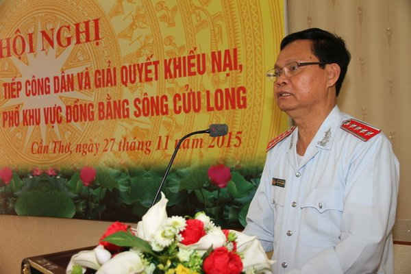 Tổng Thanh tra Huỳnh Phong Tranh phát biểu kết luận hội nghị  