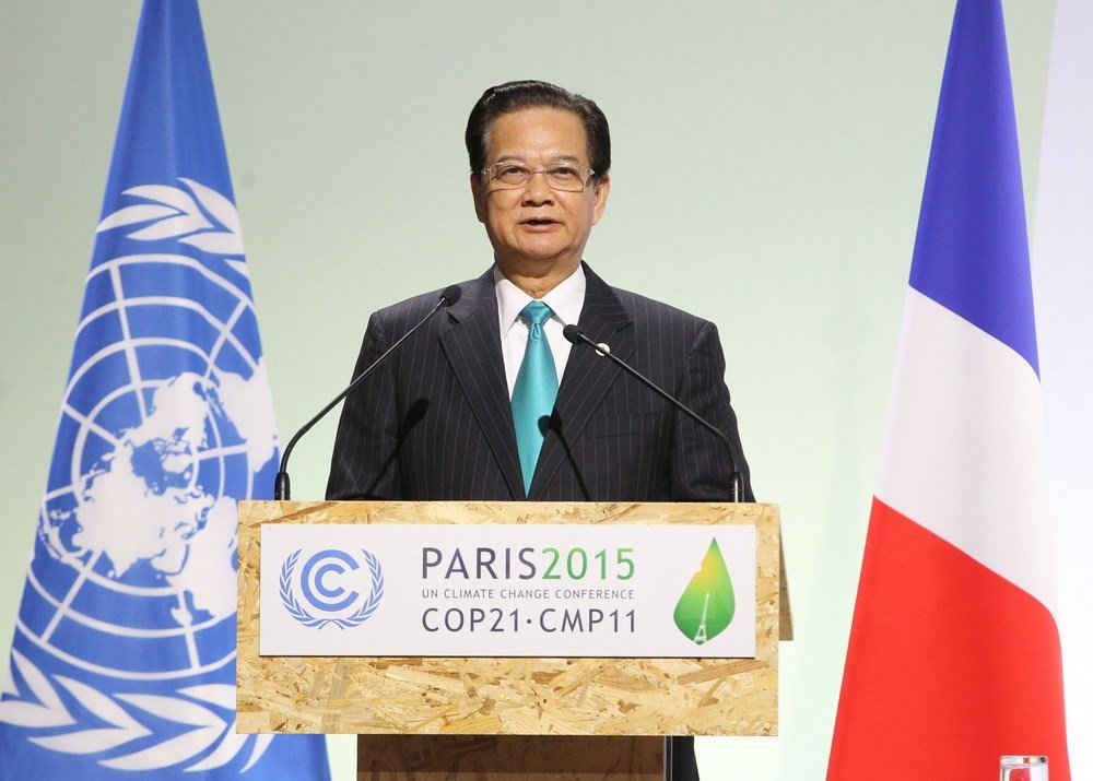 Thủ tướng Nguyễn Tấn Dũng phát biểu tại Hội nghị COP21 - Ảnh:TTXVN 