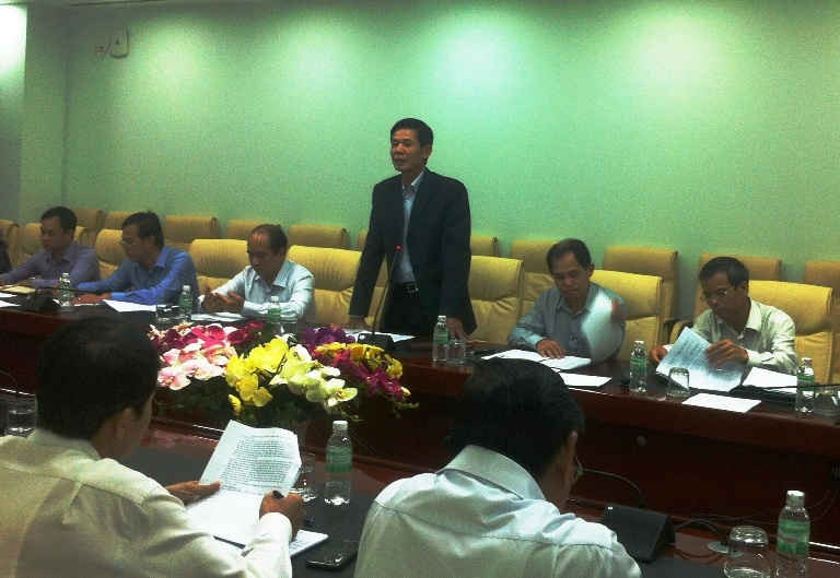 Thứ tưoởng Bộ TN&MT Chu Phạm Ngọc Hiển phát biểu tại cuộc họp