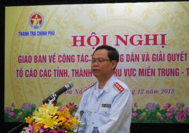 Đồng chí Huỳnh Phong Tranh, Ủy viên Trung ương Đảng, Tổng Thanh tra Chính phủ dự và chỉ đạo Hội nghị