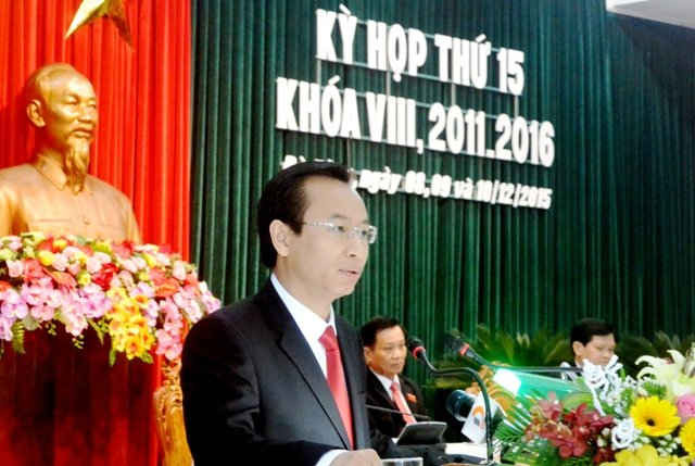 Bí thư Thành ủy Đà Nẵng Nguyễn Xuân Anh phát biểu tại kỳ họp