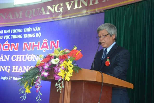 Thứ trưởng Bộ Tài nguyên và Môi trường Nguyễn Linh Ngọc phát biểu tại buổi lễ.