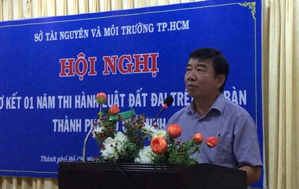 Ông Nguyễn Văn Hồng, Phó giám đốc Sở TN&MT TPHCM phát biểu 