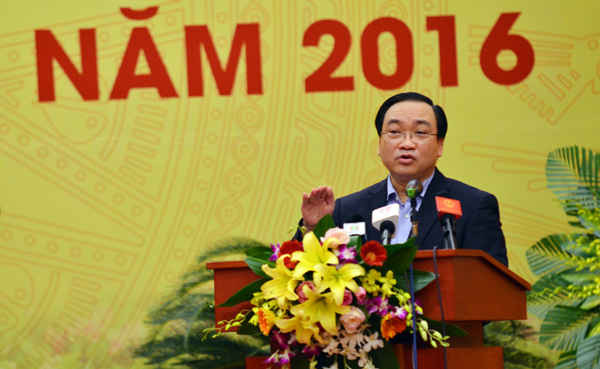 Phó Thủ tướng Chính phủ Hoàng Trung Hải phát biểu chỉ đạo tại hội nghị sáng 05/1