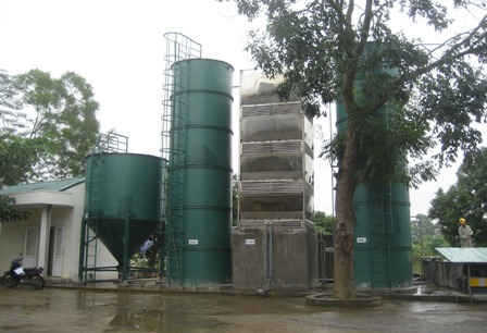 Trạm xử lý nước rỉ rác tại bãi chôn lấp Kiêu Kỵ, huyện Gia Lâm, TP.Hà Nội