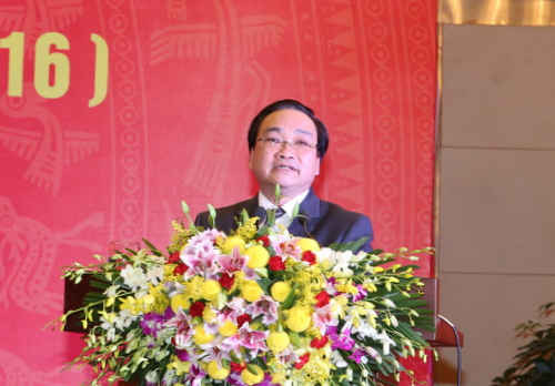 Phó Thủ tướng Hoàng Trung Hải phát biểu tại Hội nghị. Ảnh: VGP