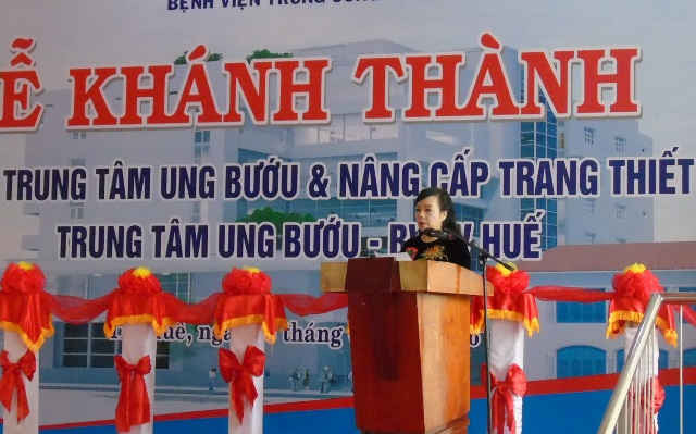 Bộ trưởng Bộ Y tế Nguyễn Thị Kim Tiến phát biểu tại buổi lễ
