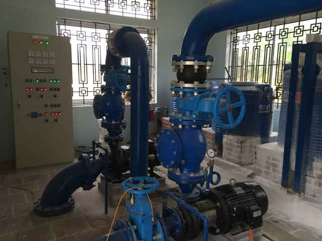 Nhà  máy nước sạch xã Long Hưng hoạt động theo công nghệ kỹ thuật tiêu chuẩn hiện nay