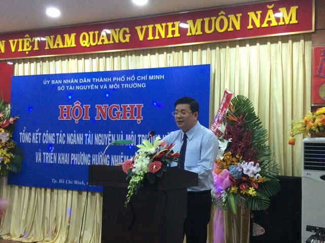 Ông Nguyễn Toàn Thắng, Thành ủy viên, Giám đốc Sở TN&MT TP.HCM phát biểu