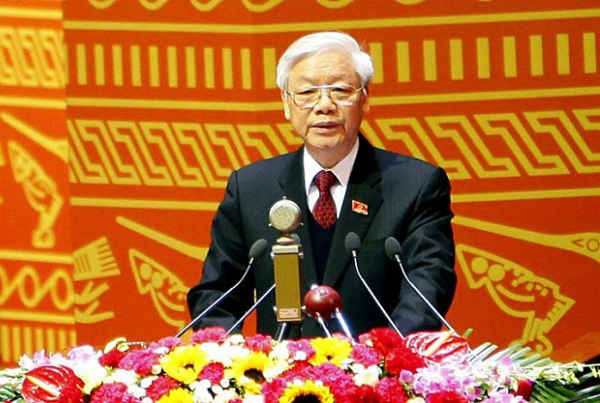 Tổng Bí thư Nguyễn Phú Trọng tiếp tục được Ban Chấp hành Trung ương khóa XII tín nhiệm bầu giữ chức vụ Tổng Bí thư nhiệm kỳ tới. Ảnh: dangcongsan.vn