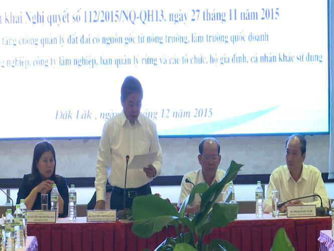 Bộ trưởng Bộ TNMT Nguyễn Minh quang phá biểu tại hội nghị