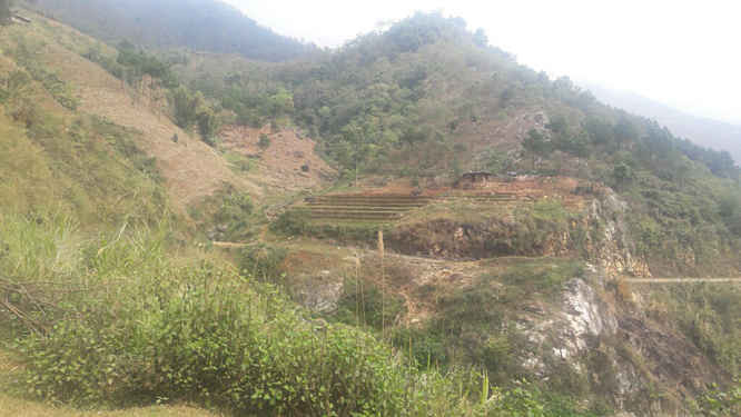 Vị trí mỏ thạch anh tại bản Phiêng Ban A, xã Phiêng Ban, huyện Bắc Yên, tỉnh Sơn La 