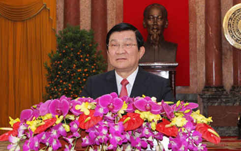 Chủ tịch nước Trương Tấn Sang. Ảnh: VOV