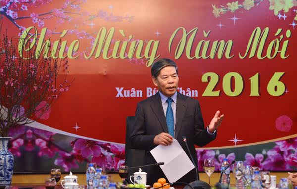 Bộ trưởng Bộ TN&MT Nguyễn Minh Quang phát biểu tại buổi ra quân sáng 15/2